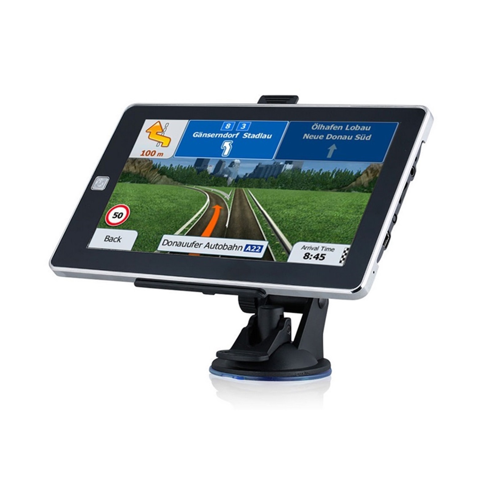 7 Inch Capacitive Screen GPS Truck Bluetooth Gps Navigation 256M 8GB FM CE 6.0 Vehicle Car Navigator Support Wired Camera ,Precise Positioning